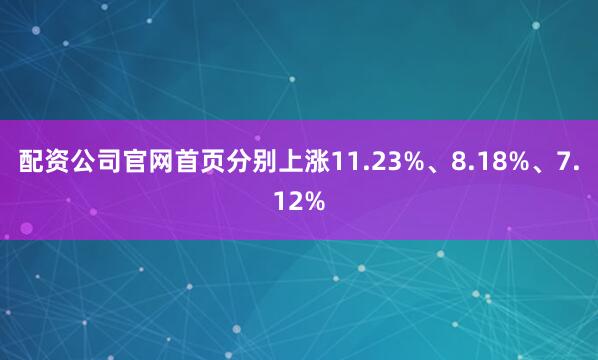 配资公司官网首页分别上涨11.23%、8.18%、7.12%