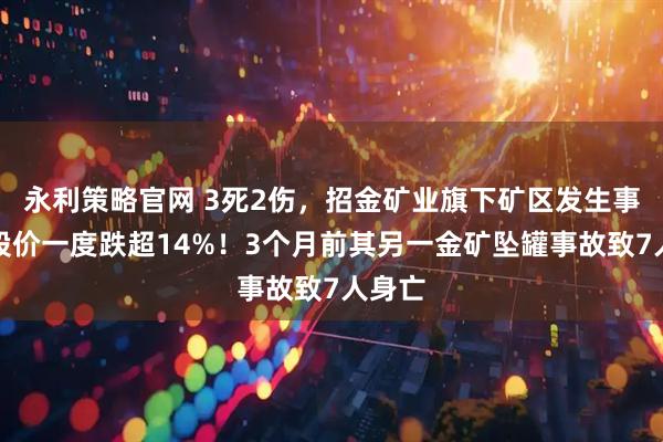 永利策略官网 3死2伤，招金矿业旗下矿区发生事故，股价一度跌超14%！3个月前其另一金矿坠罐事故致7人身亡